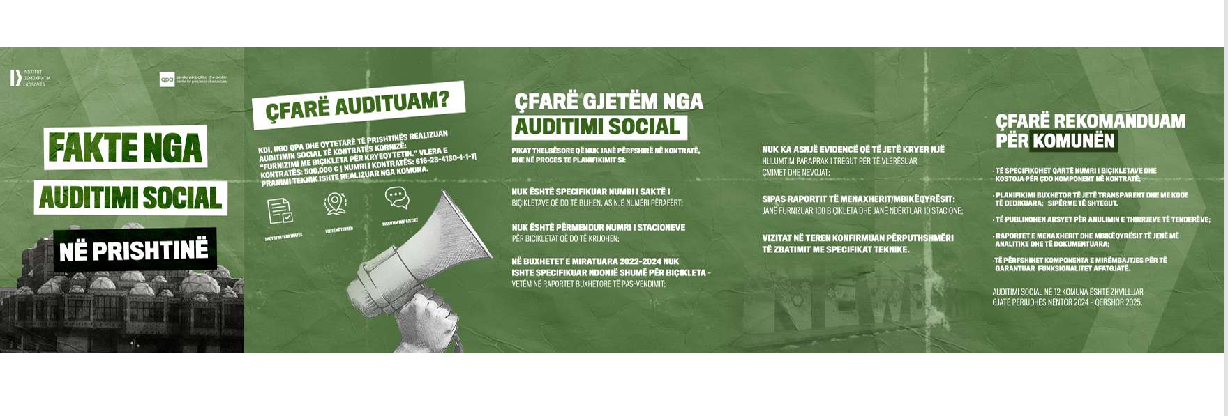 Social Auditing in Kosovo Municipalities: Findings and Lessons from 12 Green Projects in 12 Municipalities of Kosovo